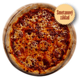 Pizza Salámová - smetanová